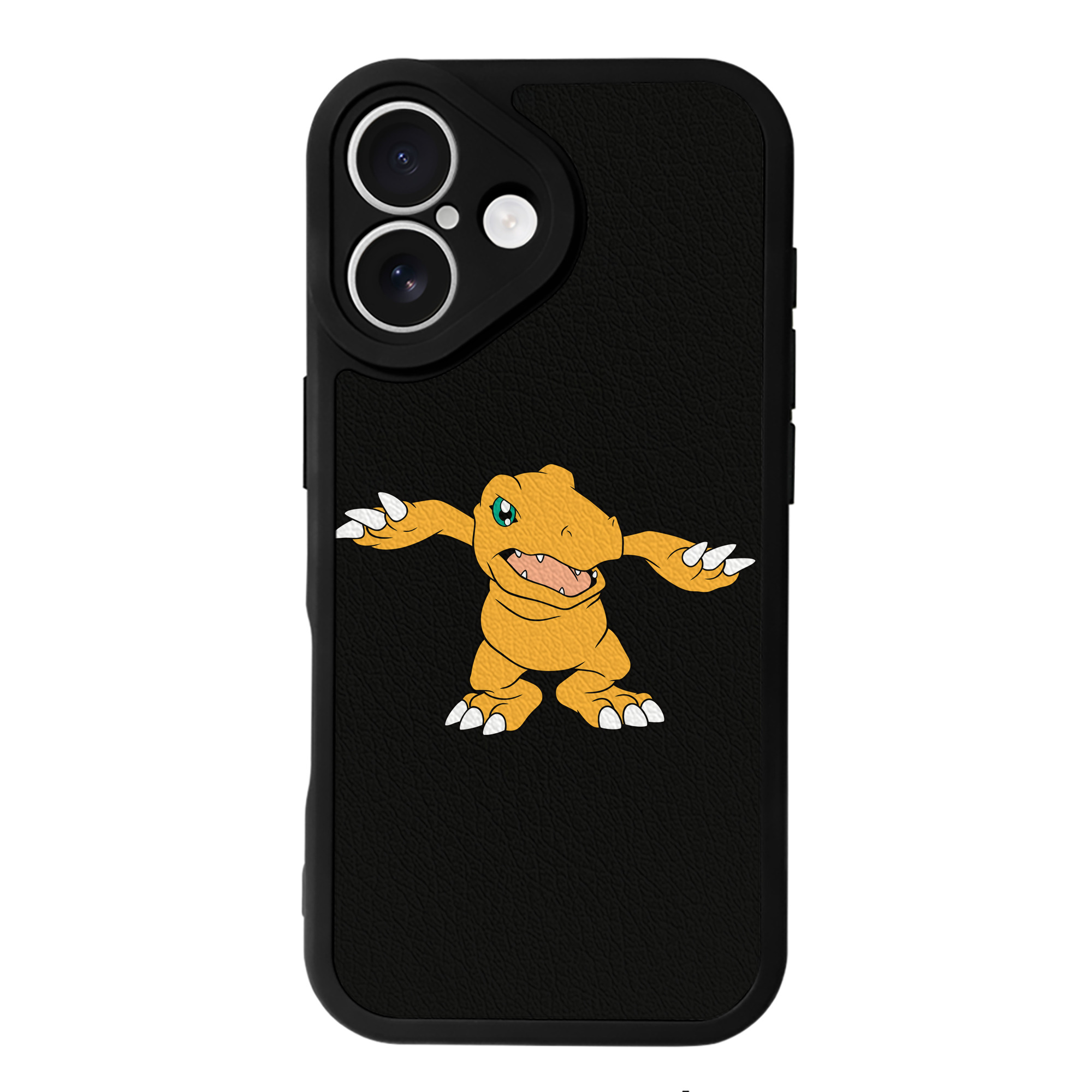 （画像用） Digimon デジタルモンスター/デジモン 【iPhone 16シリーズ対応】シリコンスマホケース（レザー調） 材質：シリコン